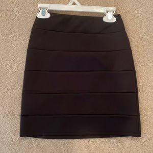 Black mini pencil skirt